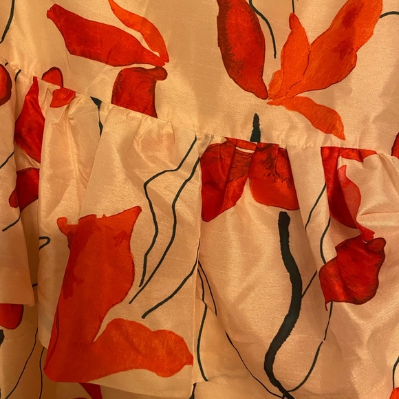 NWT Anthropologie Hutch One-Shoulder Floral Peplum Dress size 10 - Picture 7 of 11